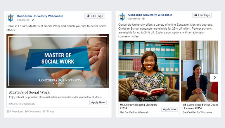 REQ Concordia University Social Ads
