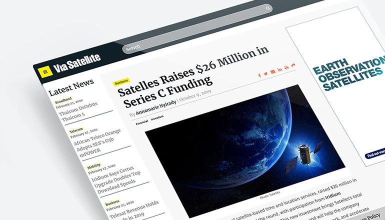 REQ Satelles Funding Announcement Media Relations