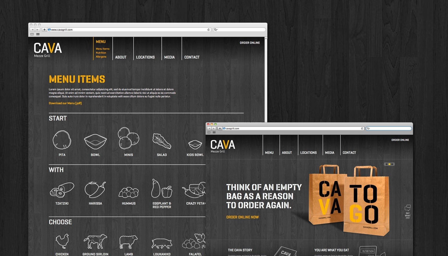 REQ Cava Website Design