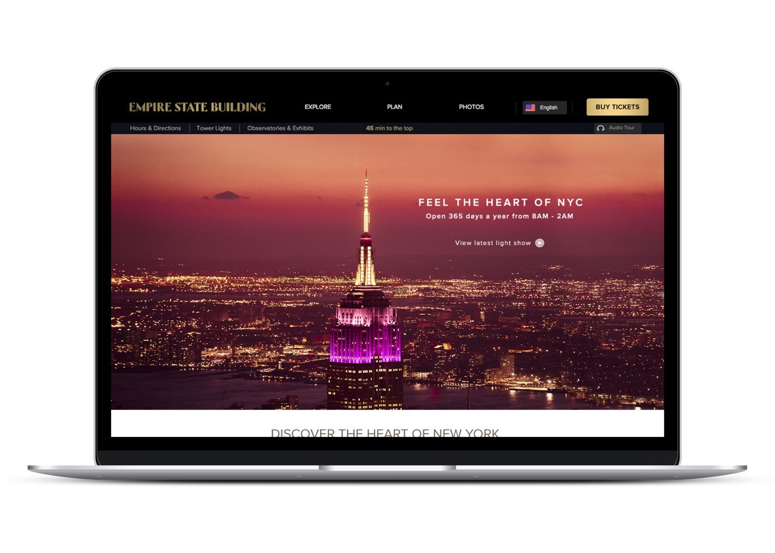 REQ Empire State Building Website Laptop