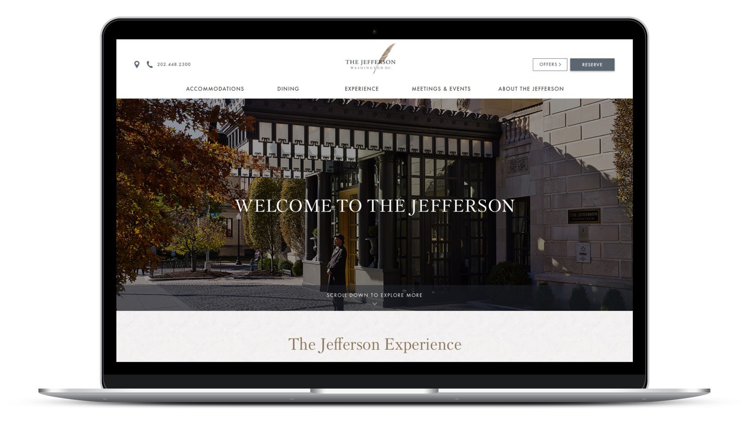REQ Jefferson Hotel DC Website Laptop