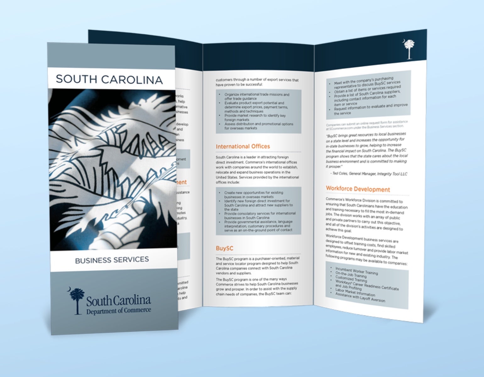 REQ South Carolina Department of Commerce Brochure