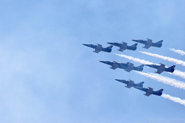 US Navy Blue Angels Flying in Formation