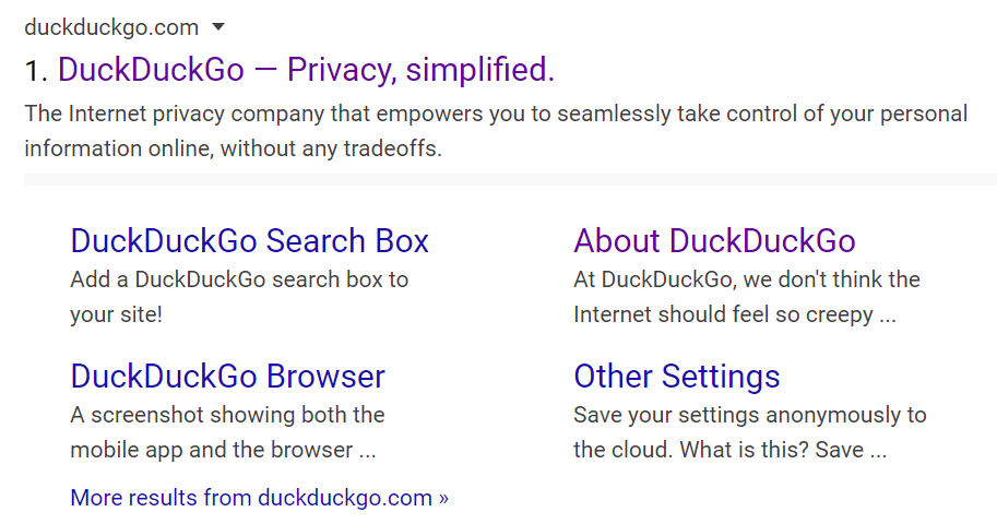 DuckDuckGo Privacy Search Engine