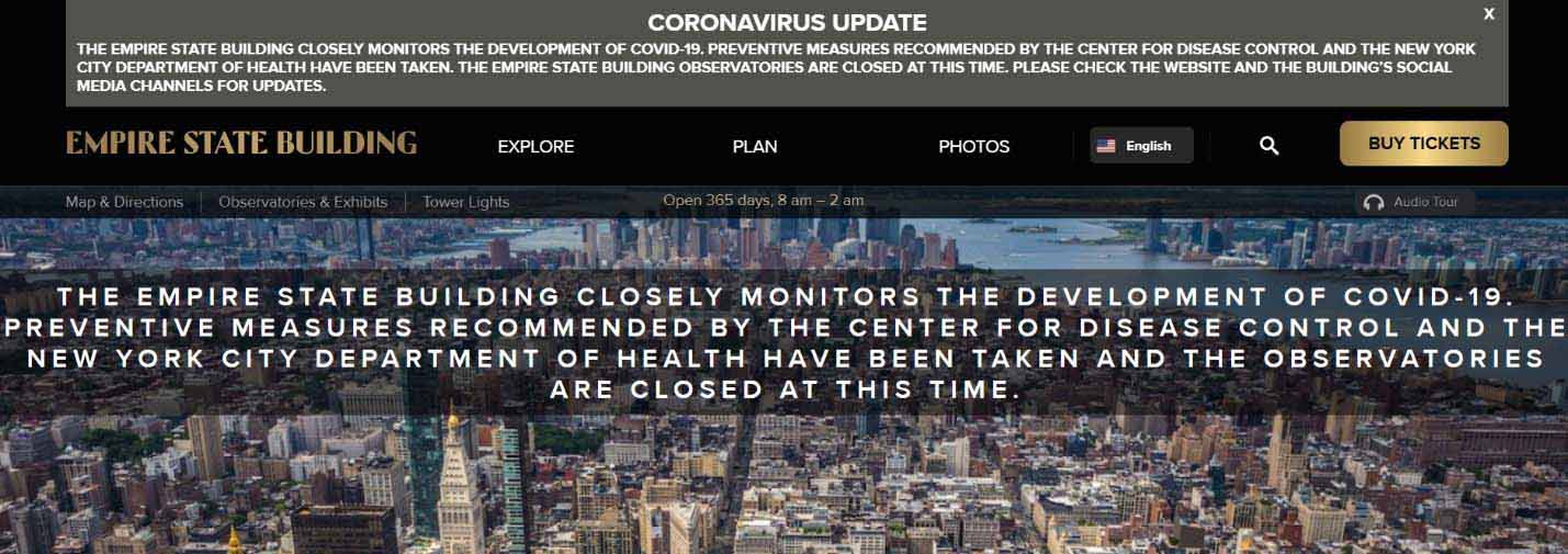 Empire State Building Coronavirus Update