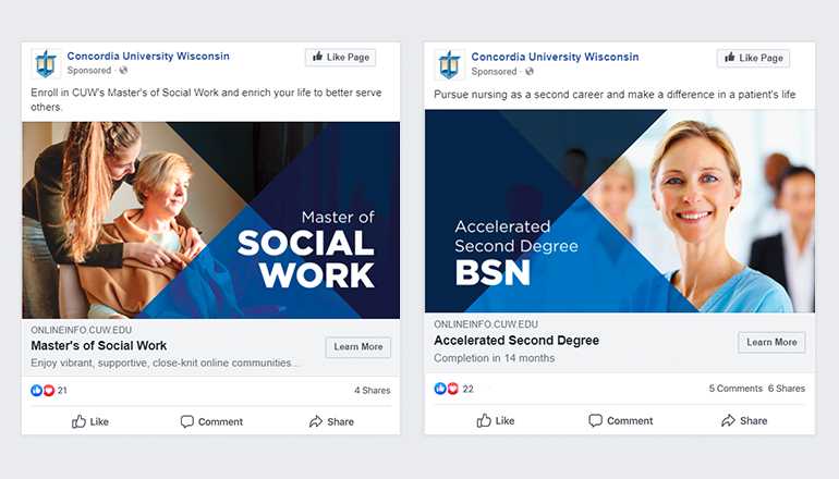 REQ Concordia University Facebook Advertisements