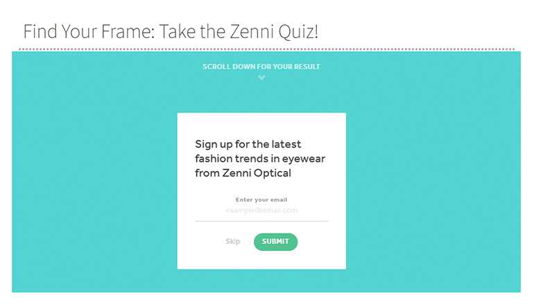 REQ Zenni Optical Quiz