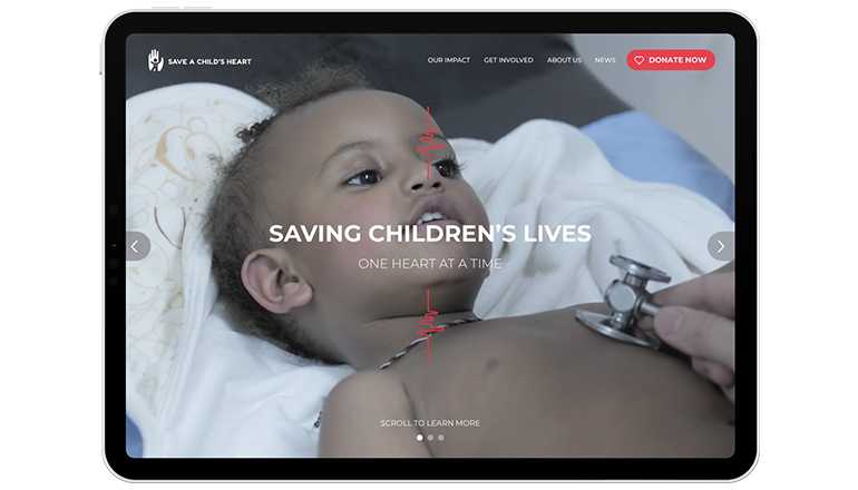 REQ Save a Child's Heart Tablet Website Redesign