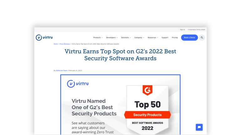 Virtru G2 Award