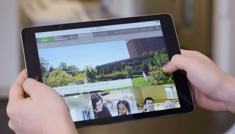 REQ Bank of Georgetown Website Tablet