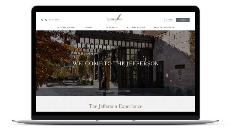 REQ Jefferson Hotel DC Website Laptop