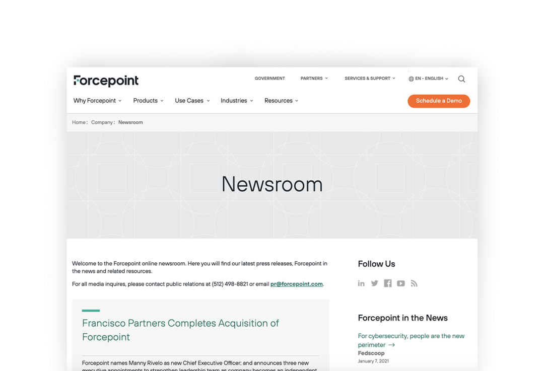 Forcepoint Newsroom
