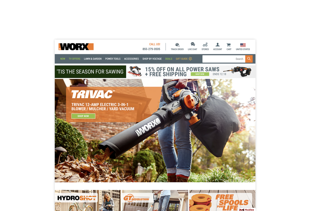 REQ WORX Tools Website Advertising