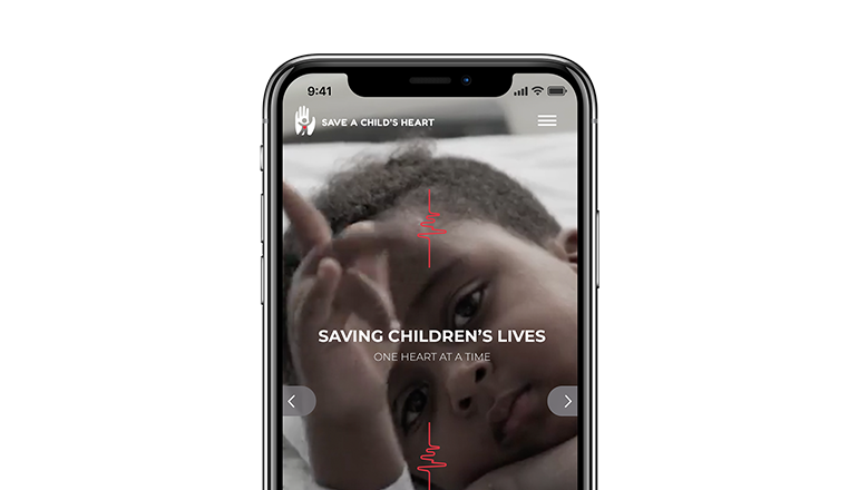 REQ Save a Child's Heat Website on Mobile