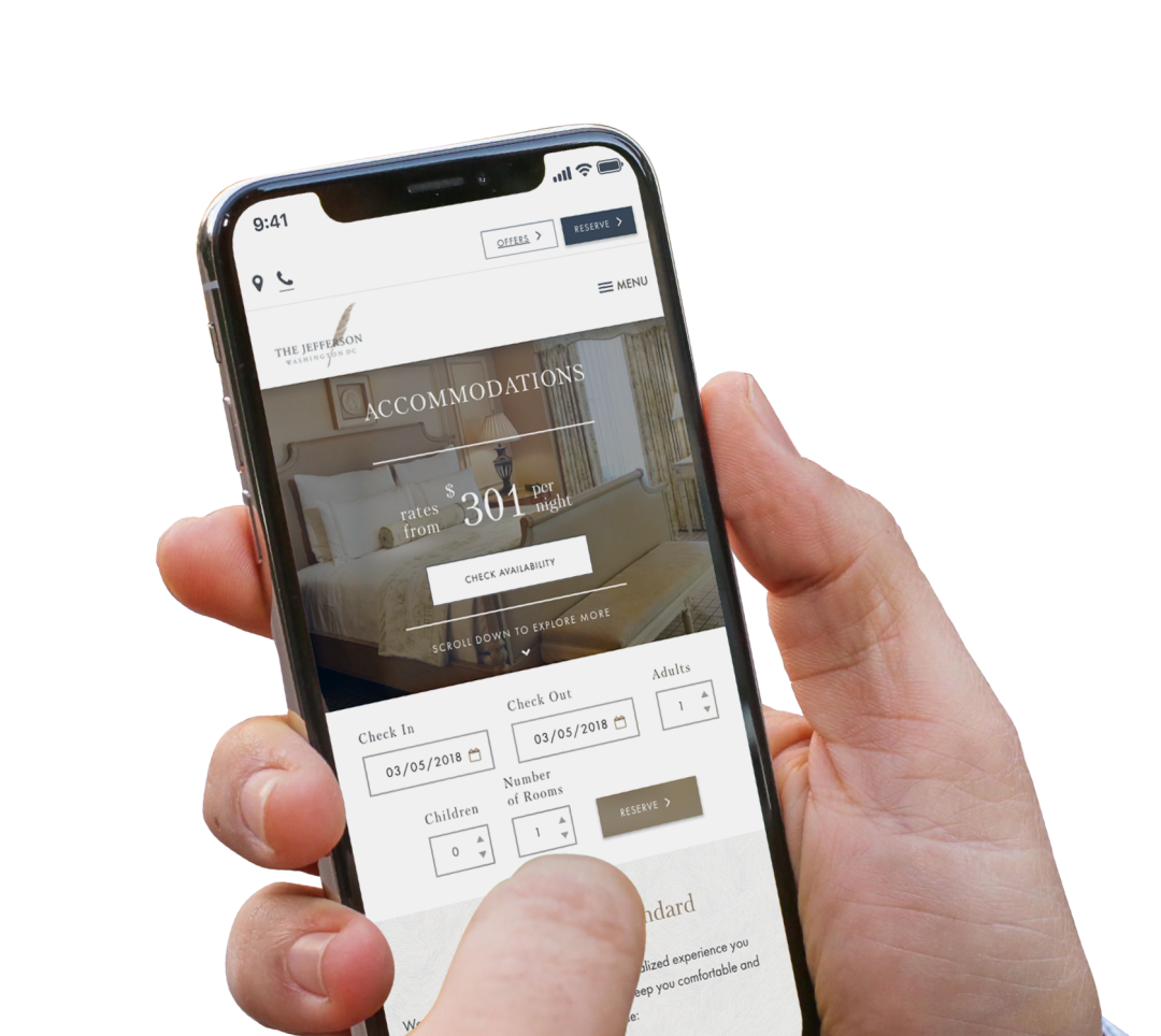 REQ Jefferson Hotel DC Website Mobile